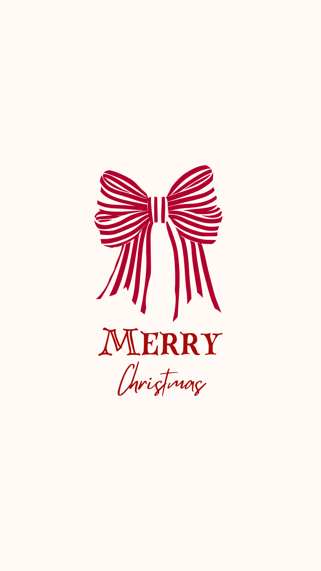 Free Christmas aesthetic wallpaper with red bow