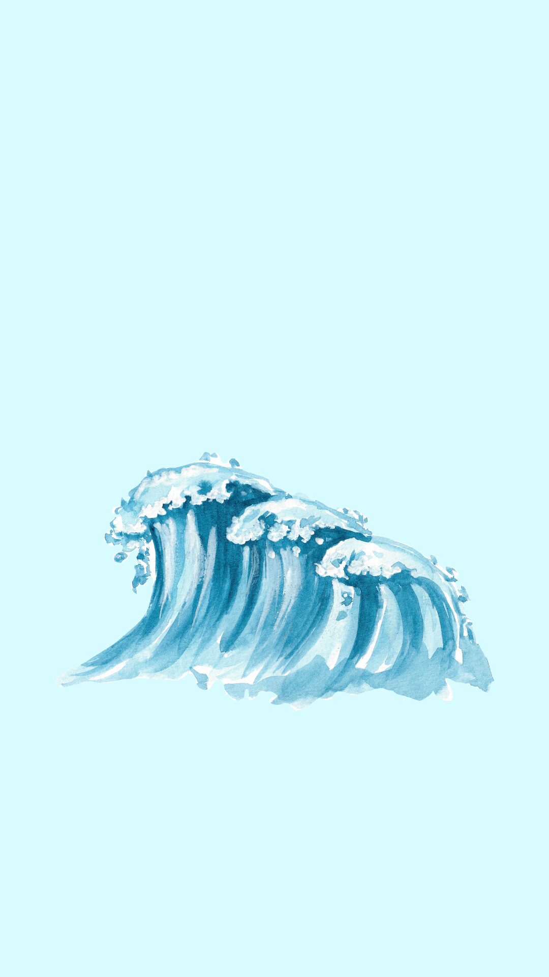 Free blue phone wallpaper with beach waves