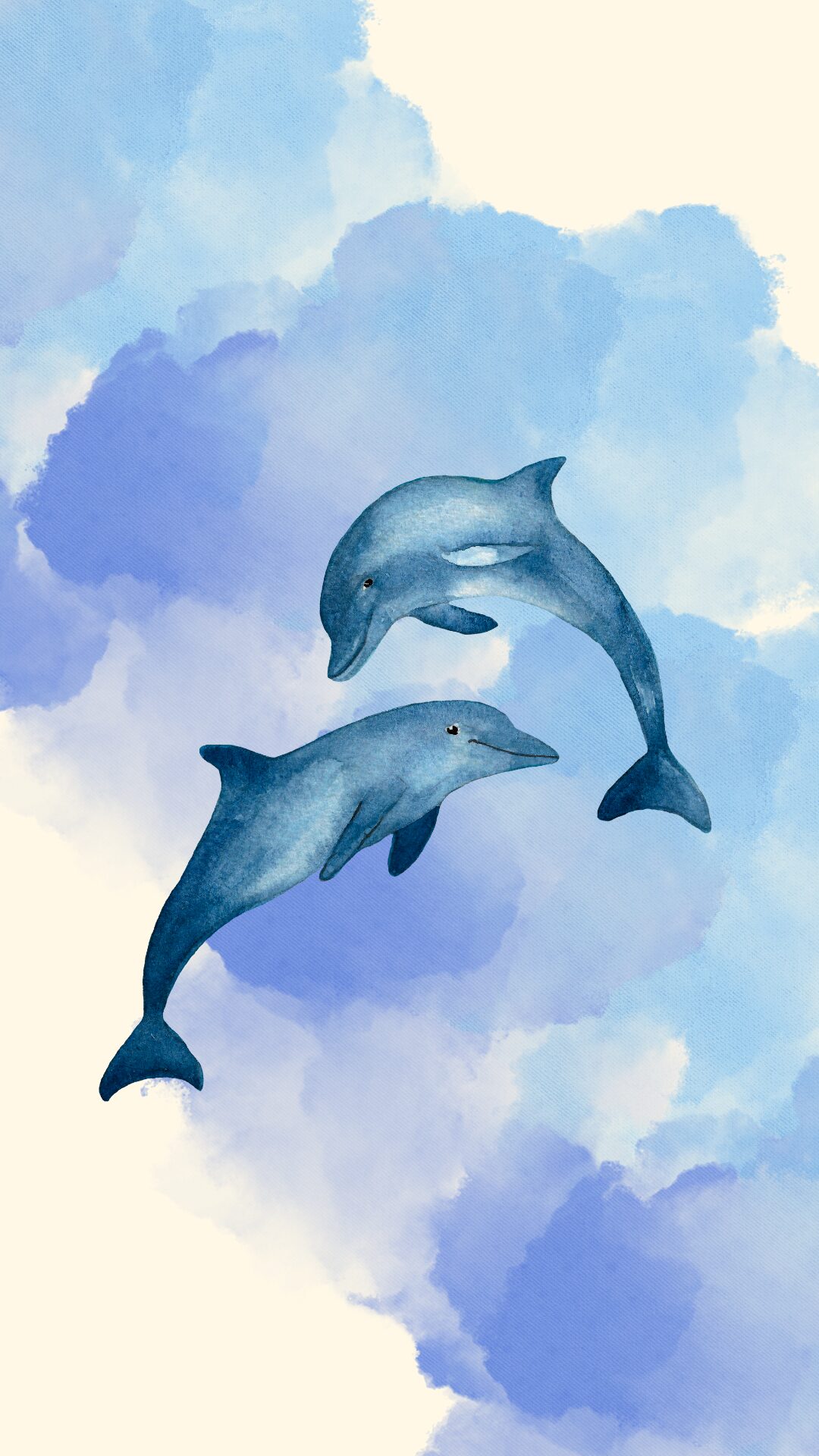 Free phone wallpaper with dolphins