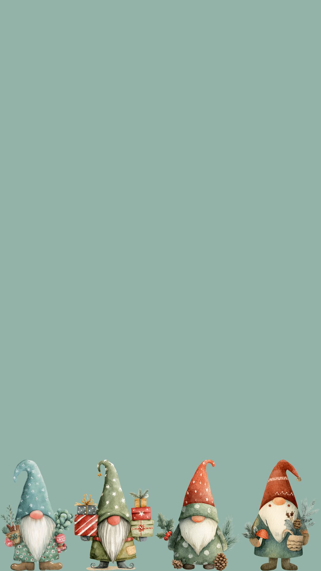 Free christmas phone wallpaper with gnomes