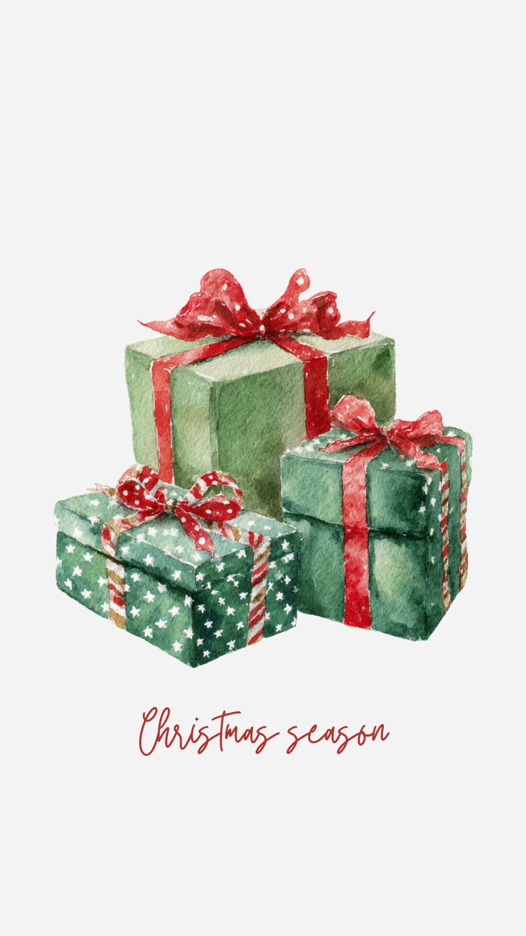 Free Christmas phone wallpaper with gifts
