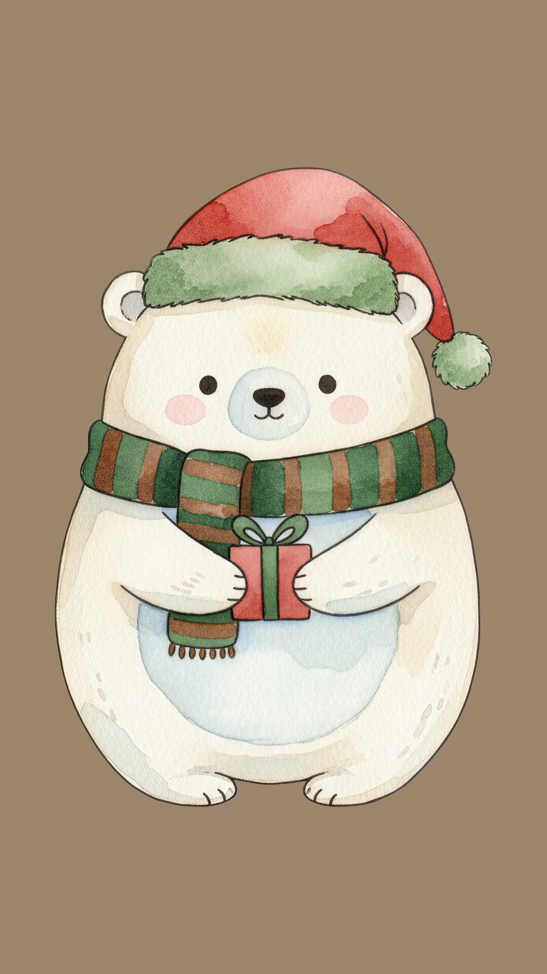 Free phone wallpaper with cozy bear