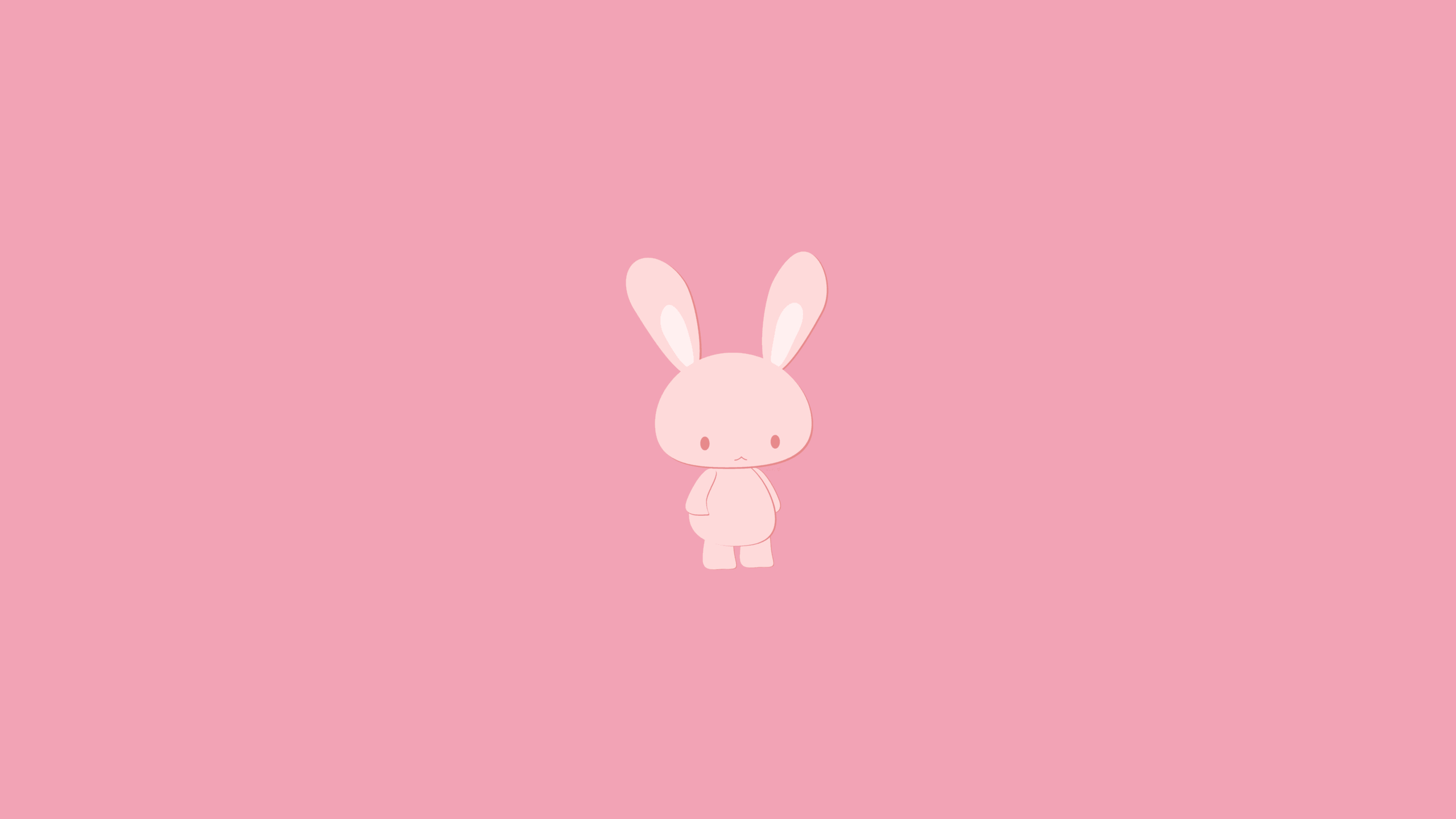 Free pink macbook wallpaper with a bunny