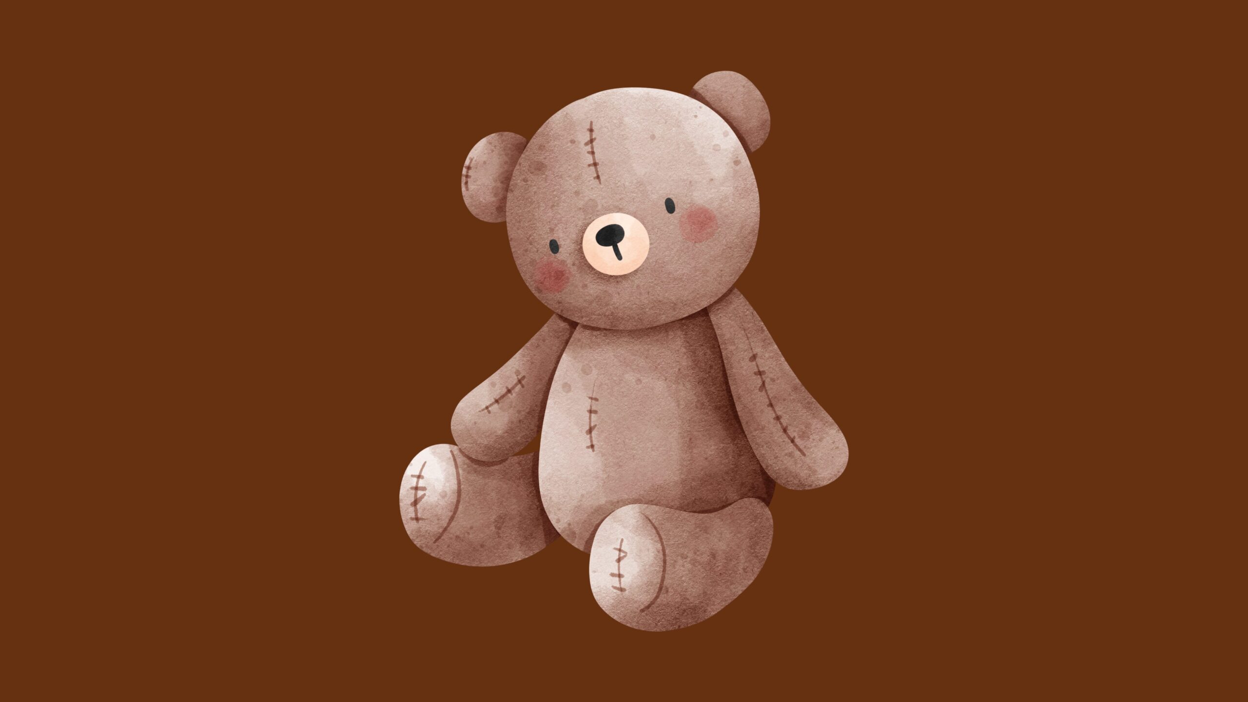 free brown macbook wallpaper with teddy